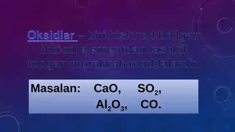 Oksidlarning toifalanishi 3