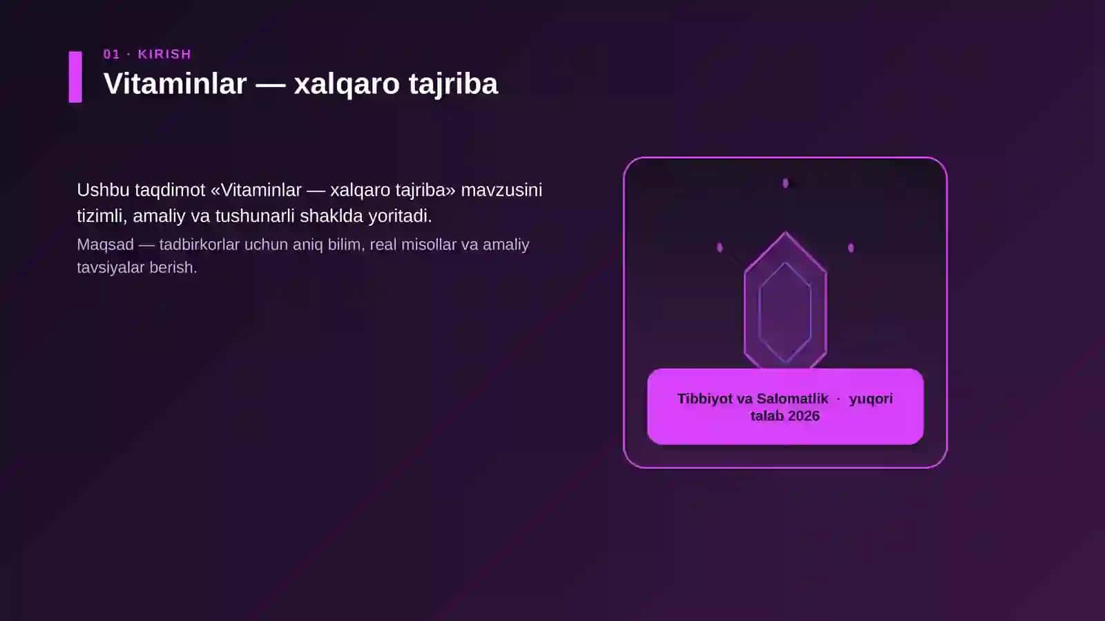 Vitaminlar — xalqaro tajriba 3