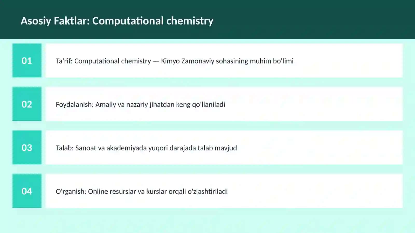 Computational chemistry 3