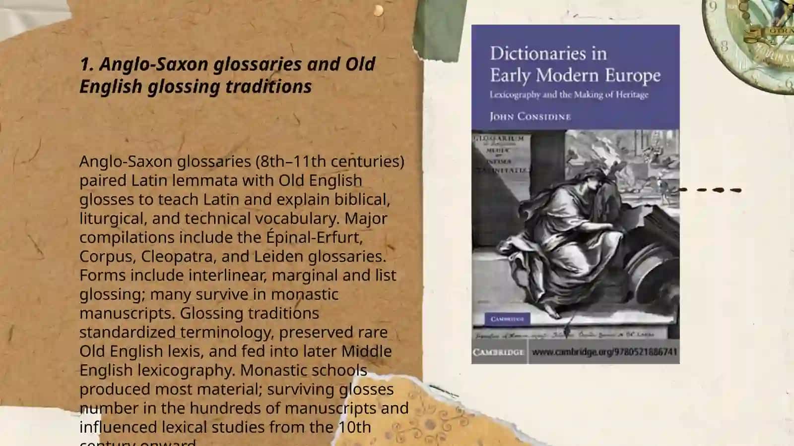EARLY HISTORY AND DEVELOPMENT OF BRITISH LEXICOGRAPHY 3