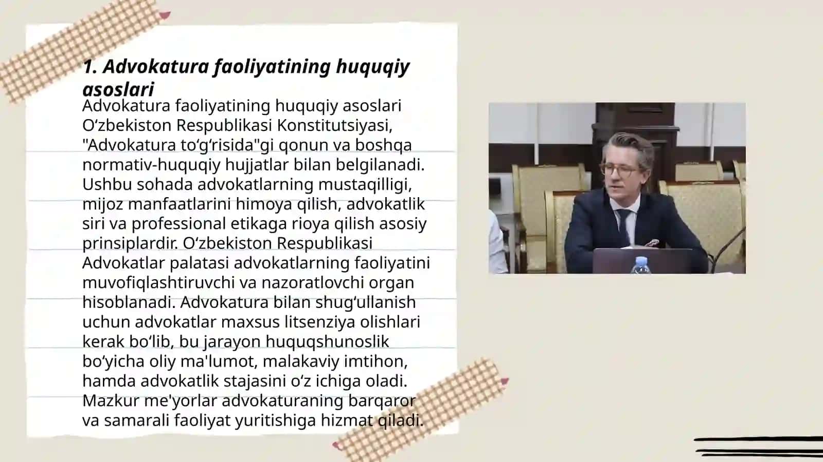 Oʻzbekiston Respublikasida advokatura 3