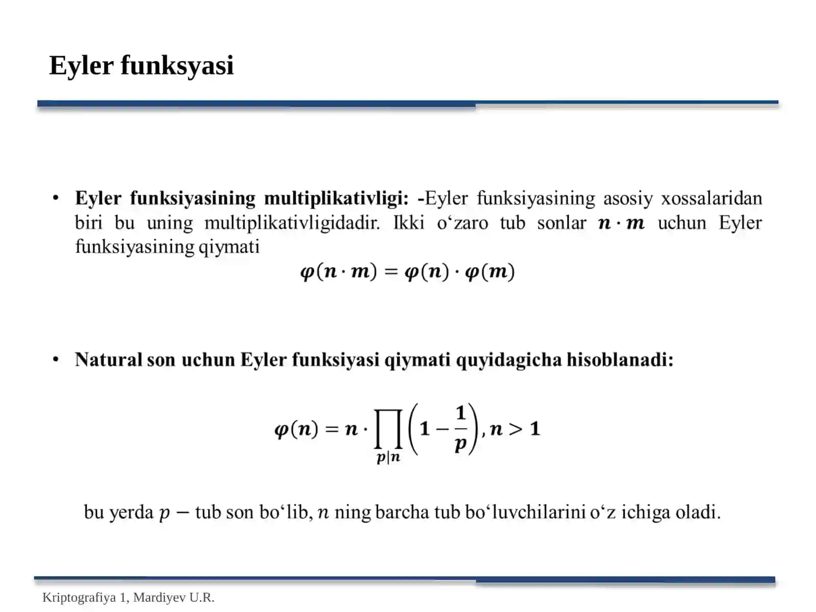Eyler funksyasi 3