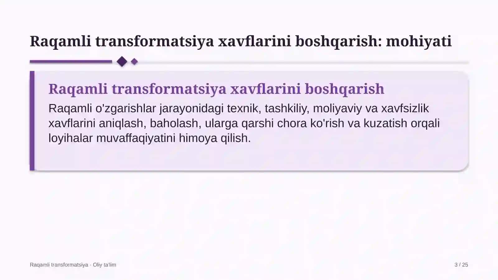 Dehqon xo'jaliklarida raqamli transformatsiya xavflarini boshqarish 3