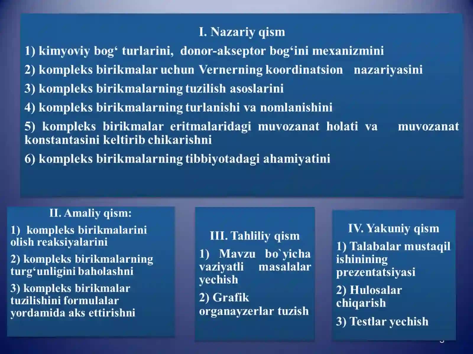 Kompleks birikmalar 3