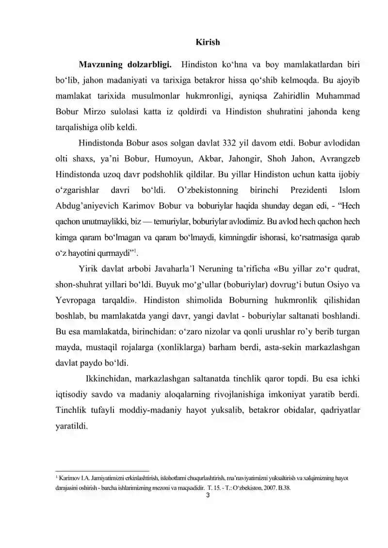 Boburiylar davlatining jahon tarixida tutgan o‘rni 3