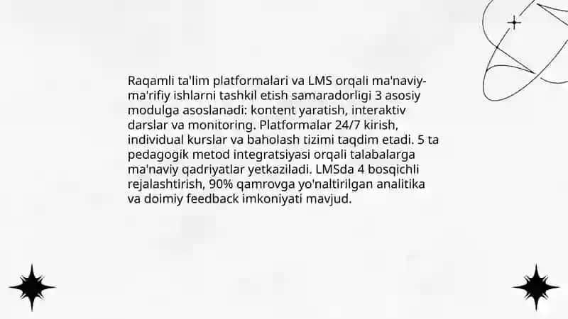 Ma’naviy - Ma’rifiy Ishlarni Tashkil Etishning Zamonaviy Texnologiyalari 3