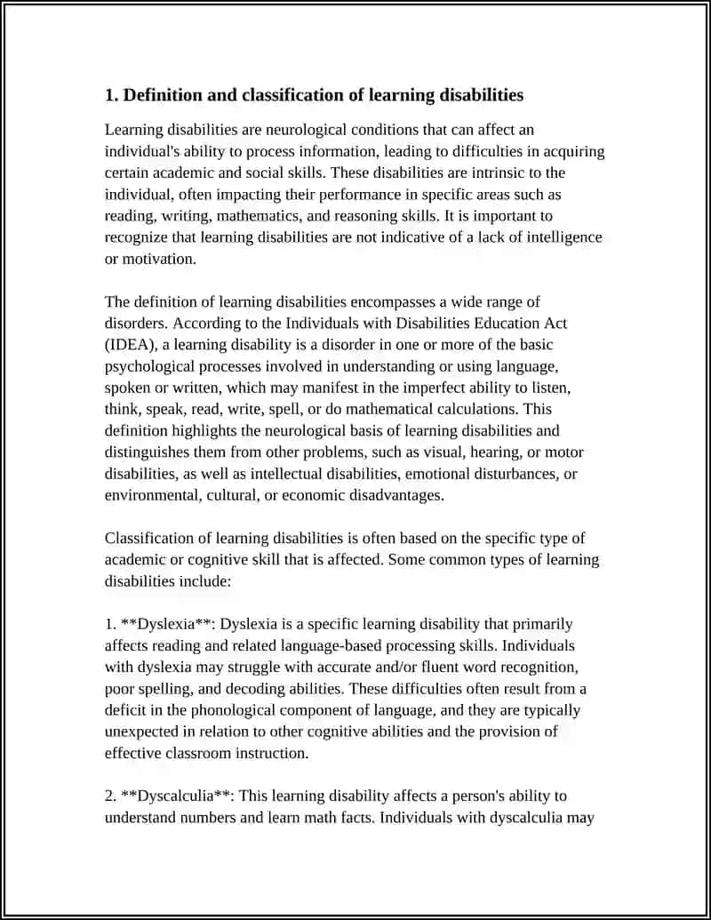Learning Disabilities 3