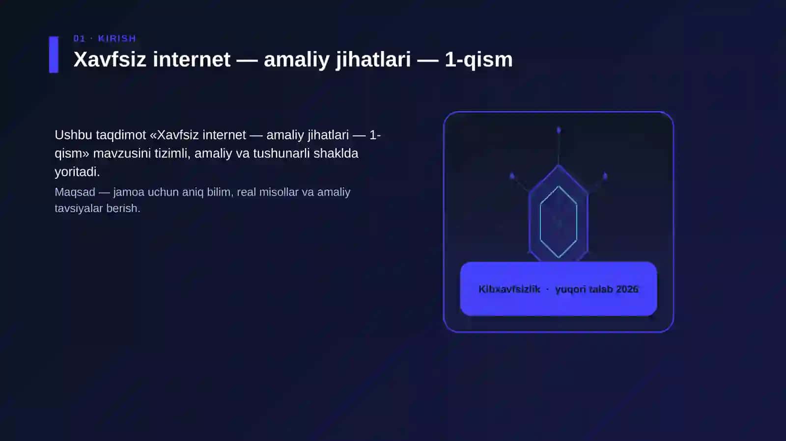 Xavfsiz internet — amaliy jihatlari — 1-qism 3