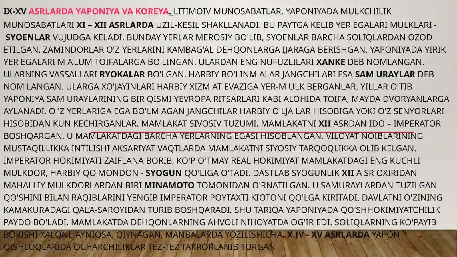 XI-XV asr Yaponya va Koreya 3