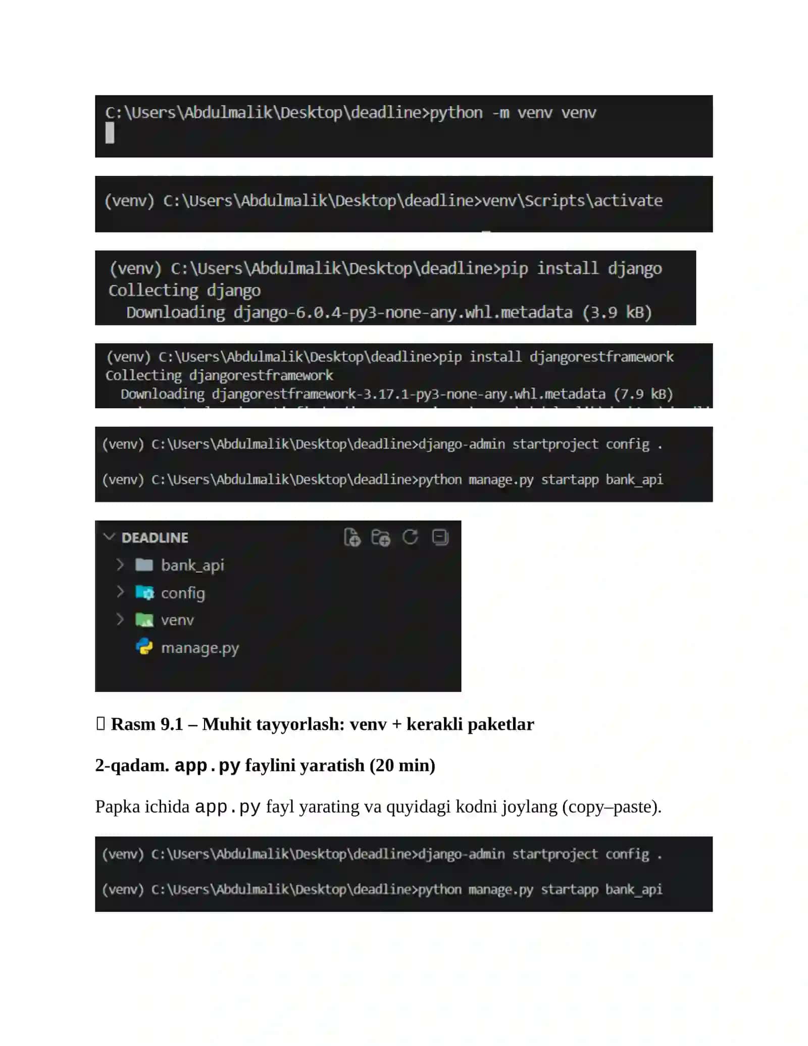 Python API orqali ma’lumotlar bazasi bilan ishlash: Flask + SQLAlchemy yordamida oddiy REST API yaratish (GET, POST, PUT, DELETE) 3