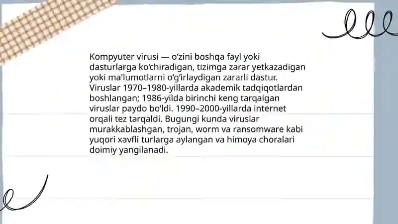KOMPYUTER VIRUSLARI VA HIMOYALANISH USULLARI 3