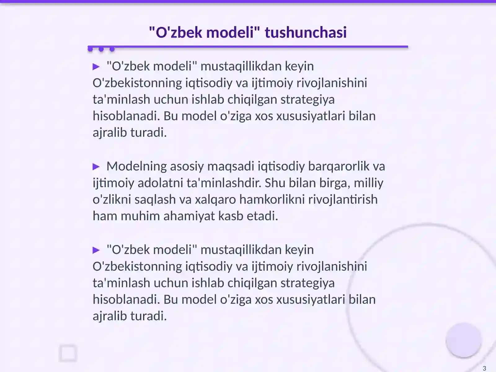 O'zbek modeli 3
