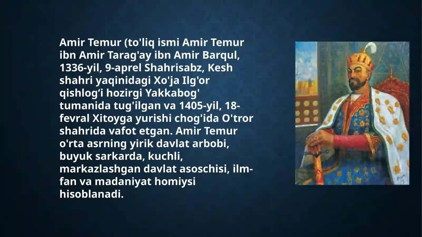 Amir Temur va Amir Temur davlati 3