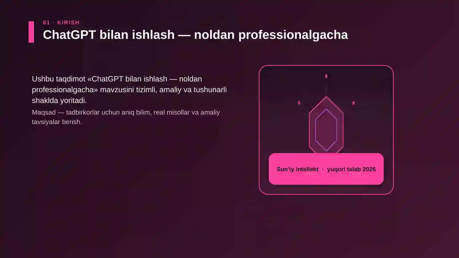 ChatGPT bilan ishlash — noldan professionalgacha 3