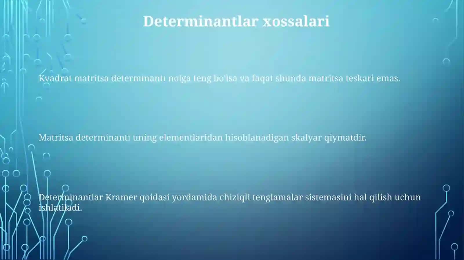 Determinant 3