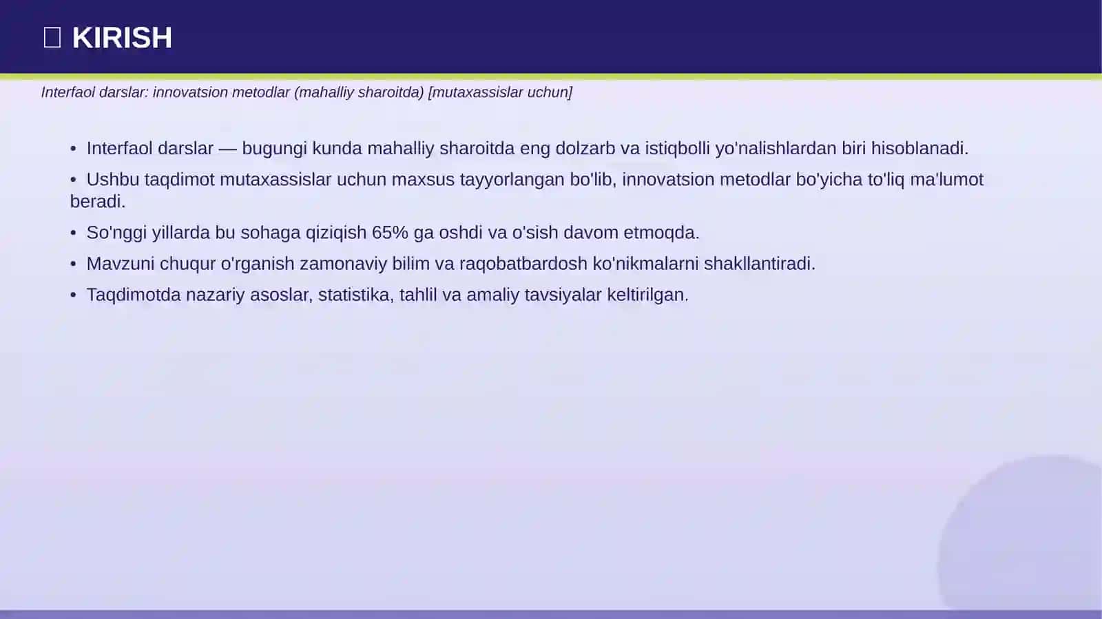 INTERFAOL DARSLAR 3