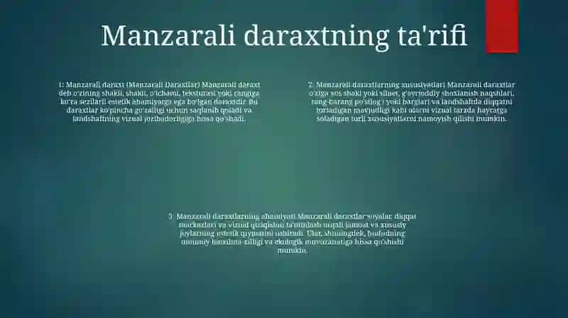 Manzarali Daraxtlar 3