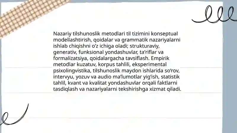 Tilshunoslik Metodlari 3