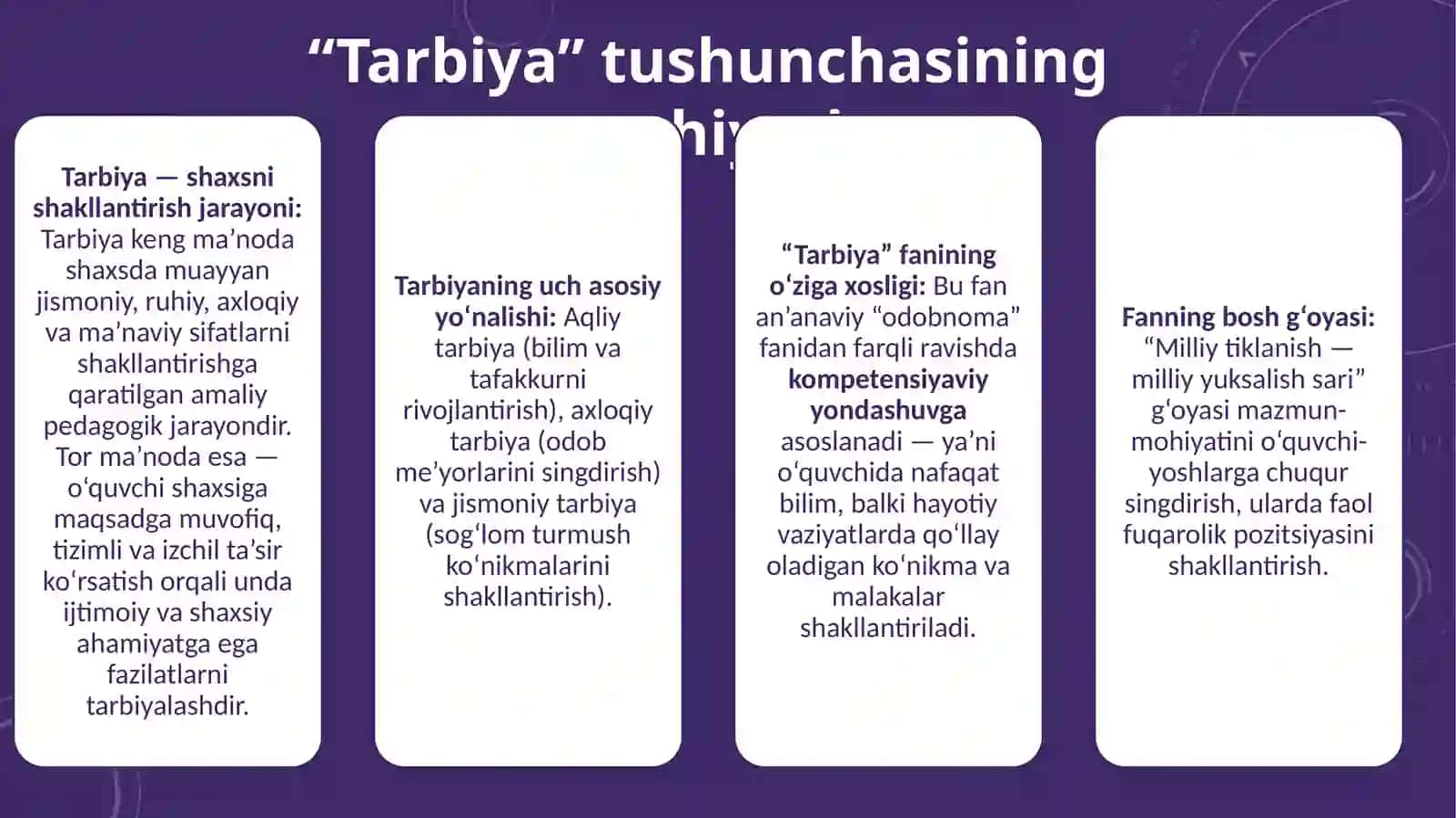 Tarbiya fanihaqida tushuncha 3
