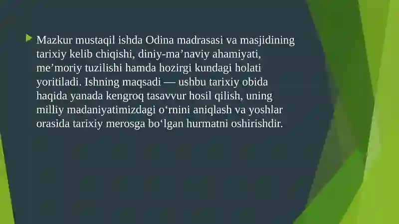 Odina madrasasi va masjidi 3