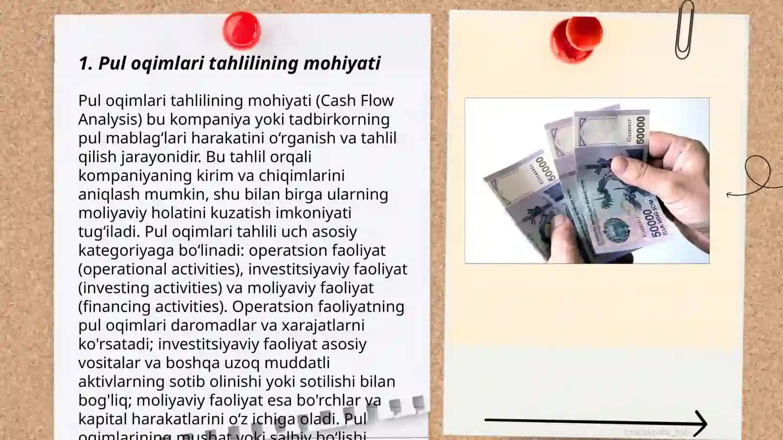 Pul oqimlari tahlili 3