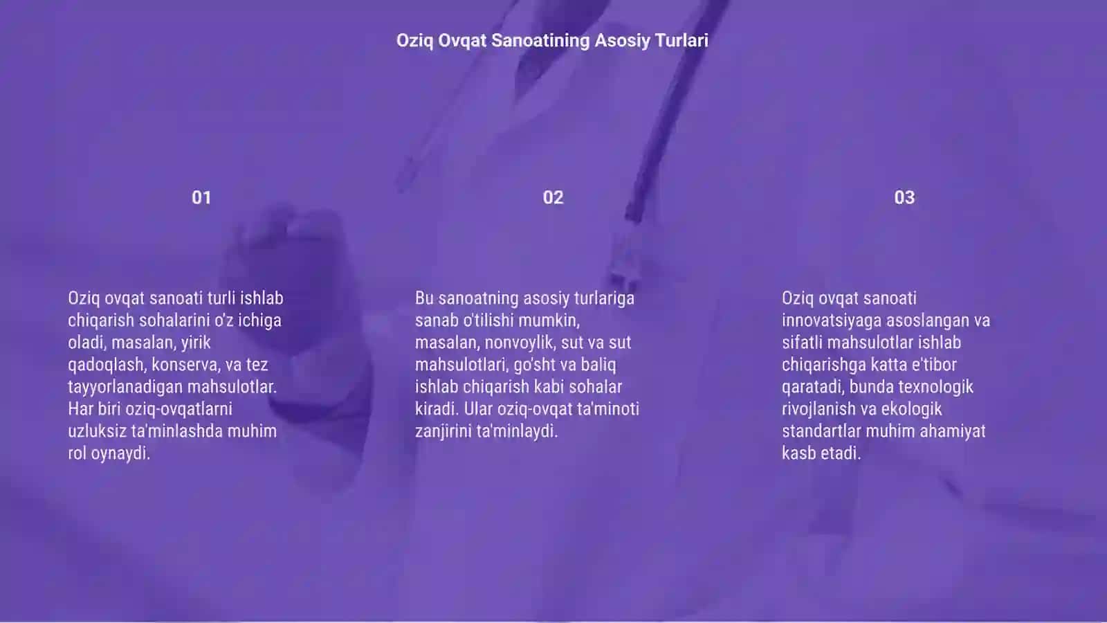 Oziq ovqat sanoati 3