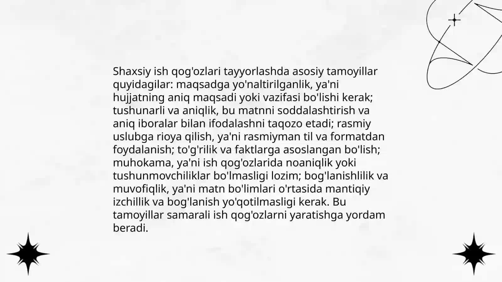 Shaxsiy ish qog'ozlari uslubi 3