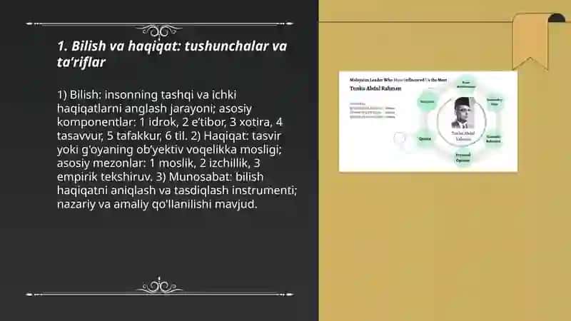 Bilish va Haqiqat 3