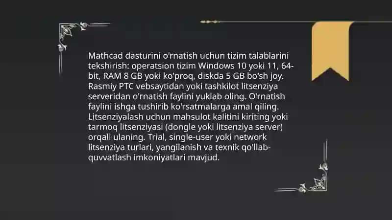 Mathcad dasturida ishlash 3