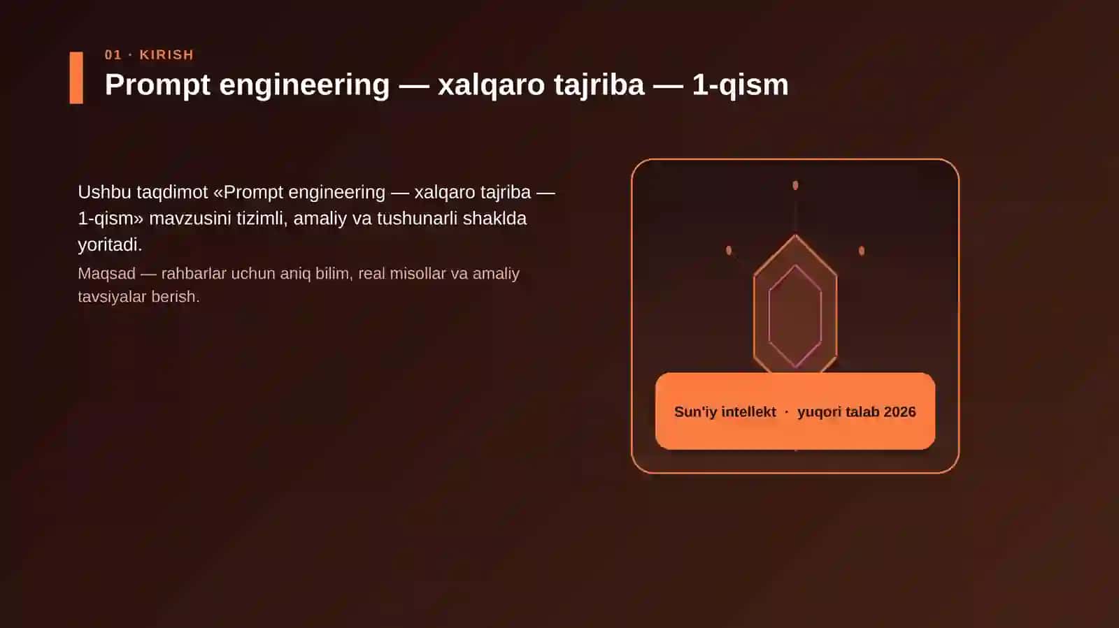 Prompt engineering — xalqaro tajriba — 1-qism 3