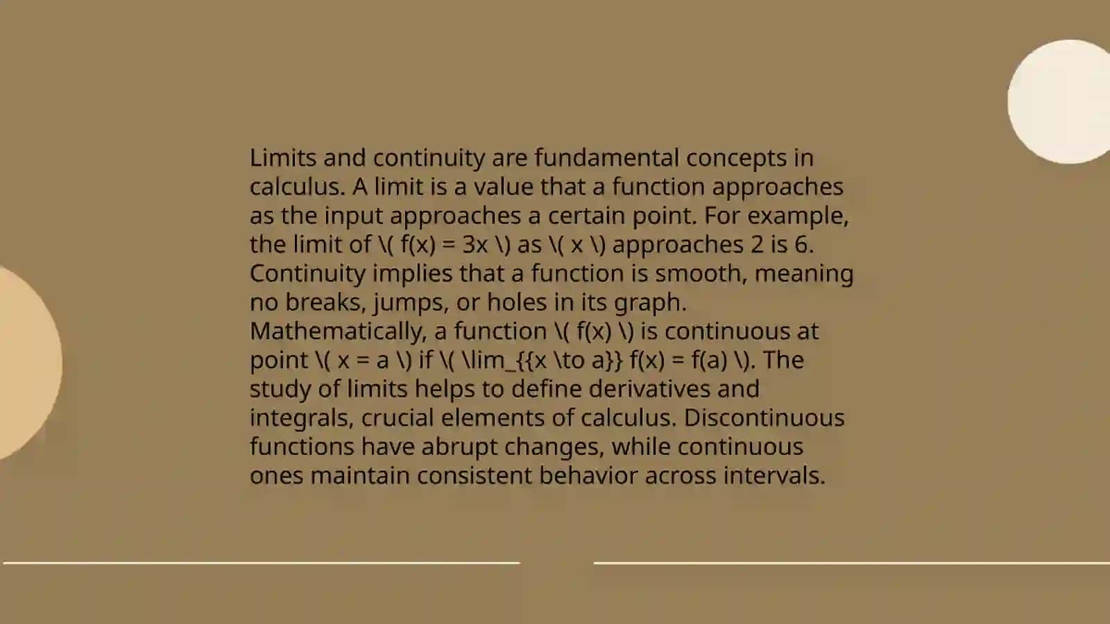 Calculus I (Differntial calculus) 3