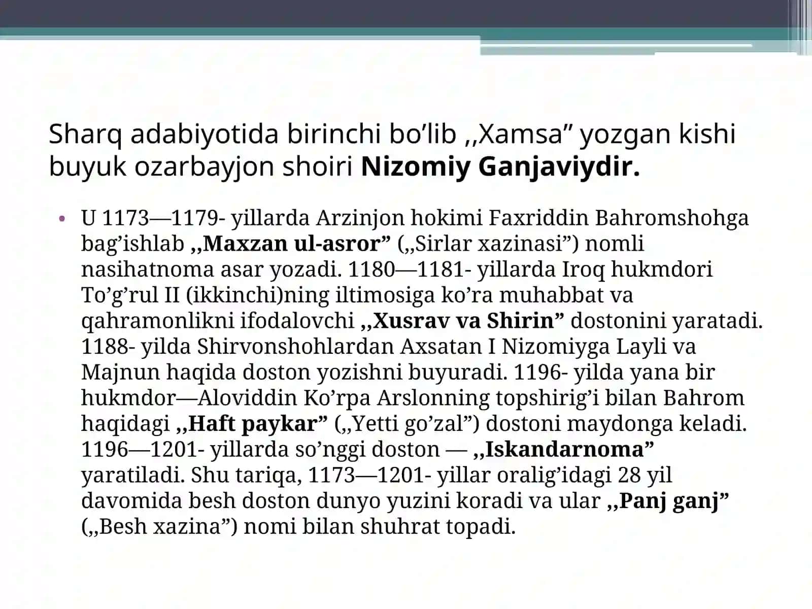 Xamsachilik tarixi 3