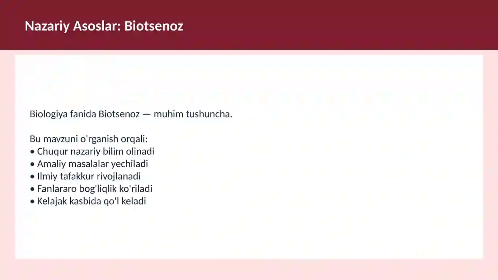 Ekologiya Dars Ishlanma 3