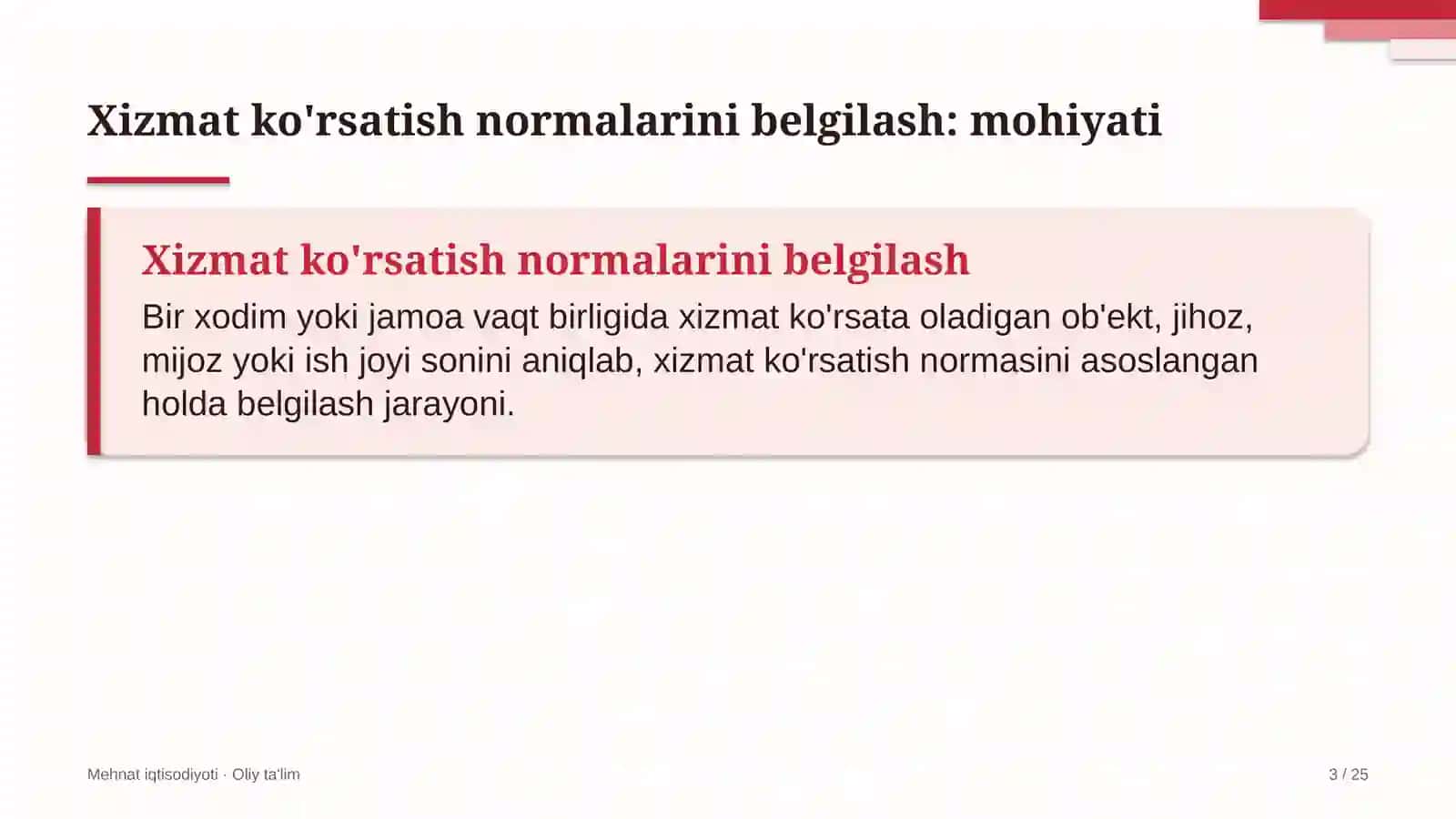 Lalmikor dehqonchilikda xizmat ko'rsatish normalarini belgilash 3