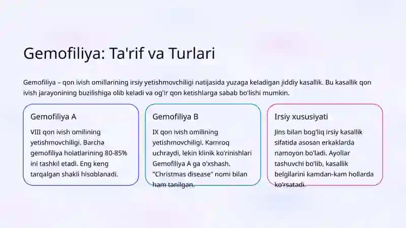 Gemofiliya Kasalligi 3