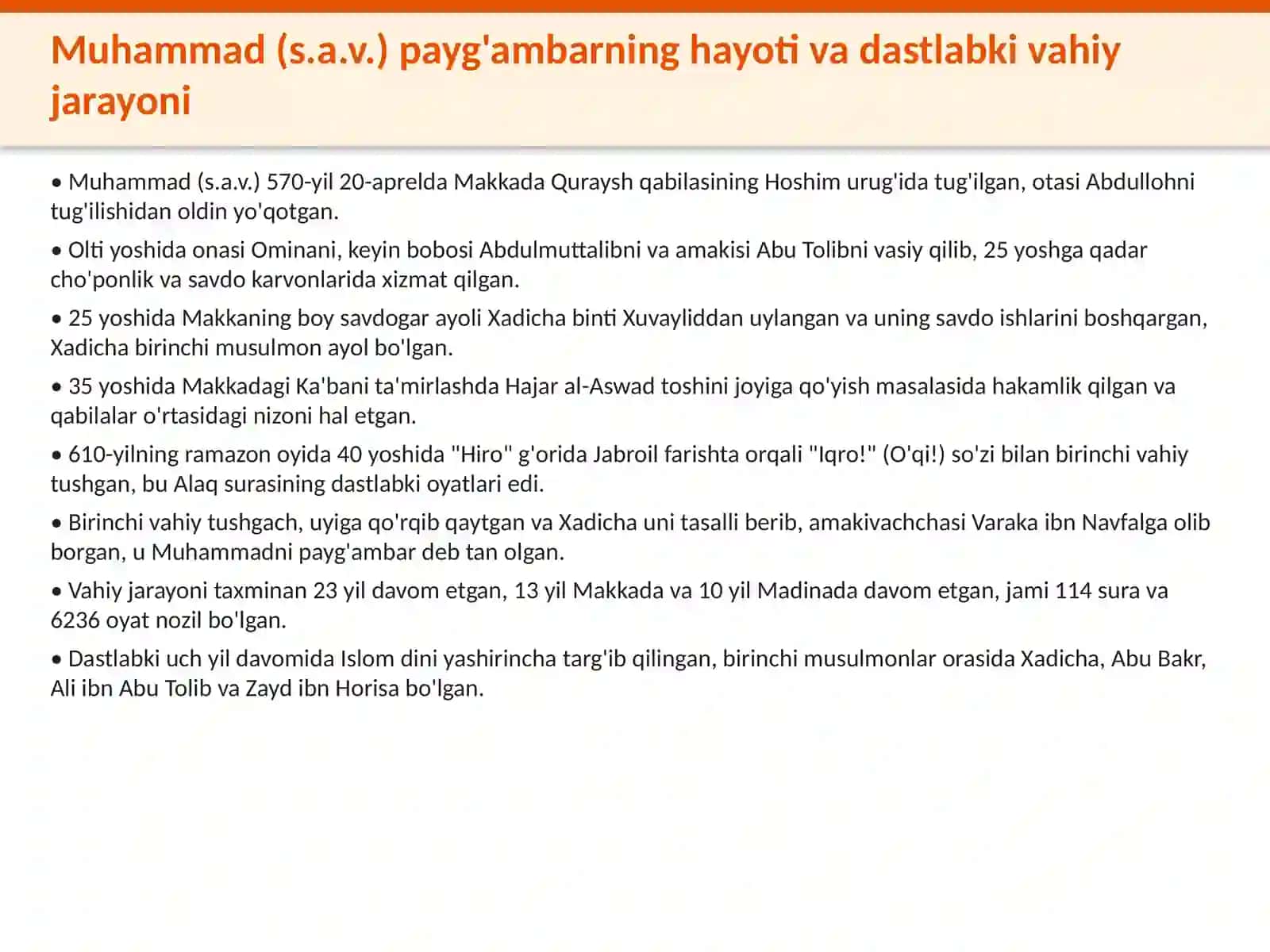 Islom dini vujudga kelishi 3