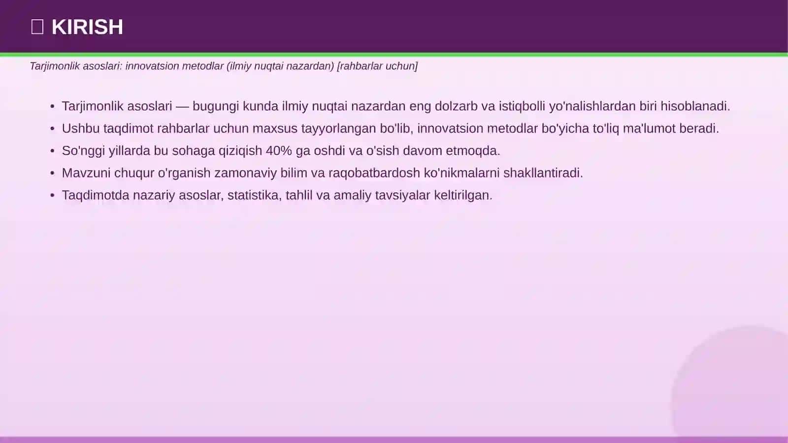TARJIMONLIK ASOSLARI 3