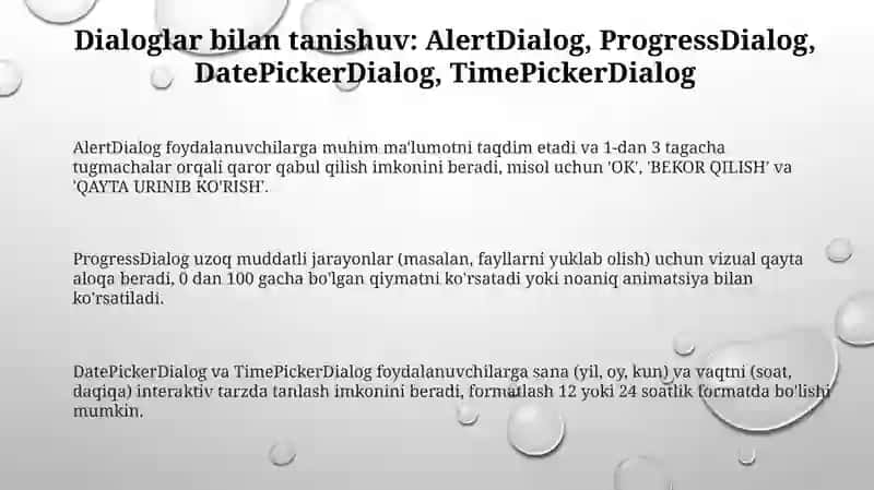 Dialoglar bilan tanishuv 3