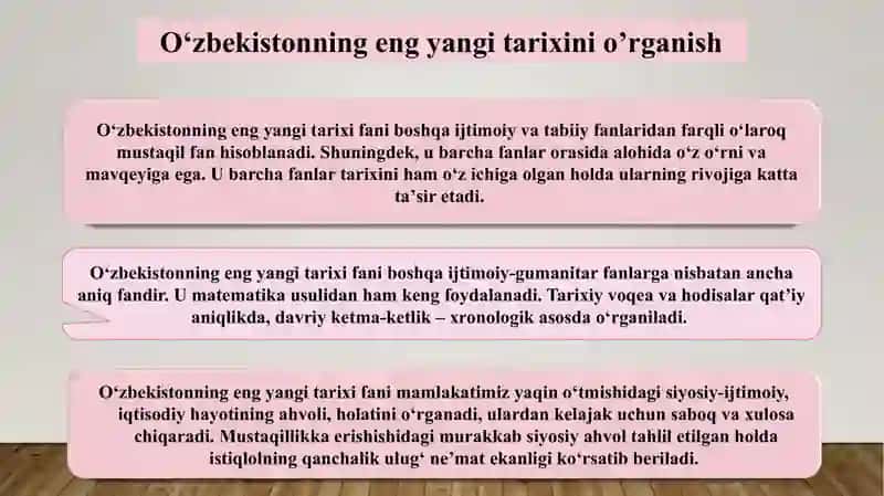 O‘zbekistonning ENG yangi tarixi 3