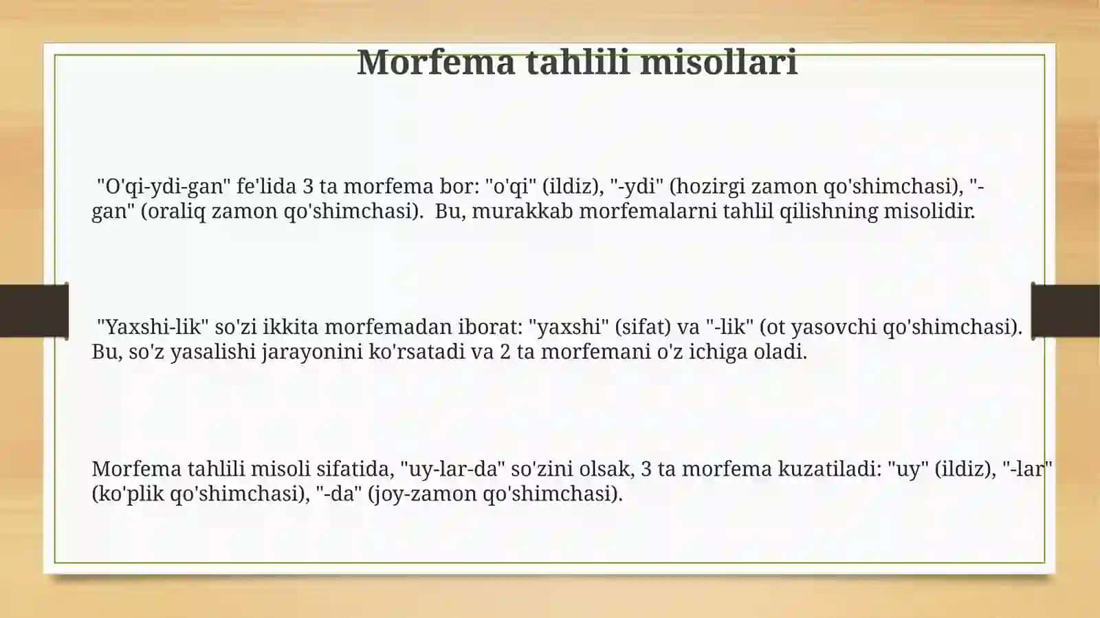 Morfema va uning turlari 3