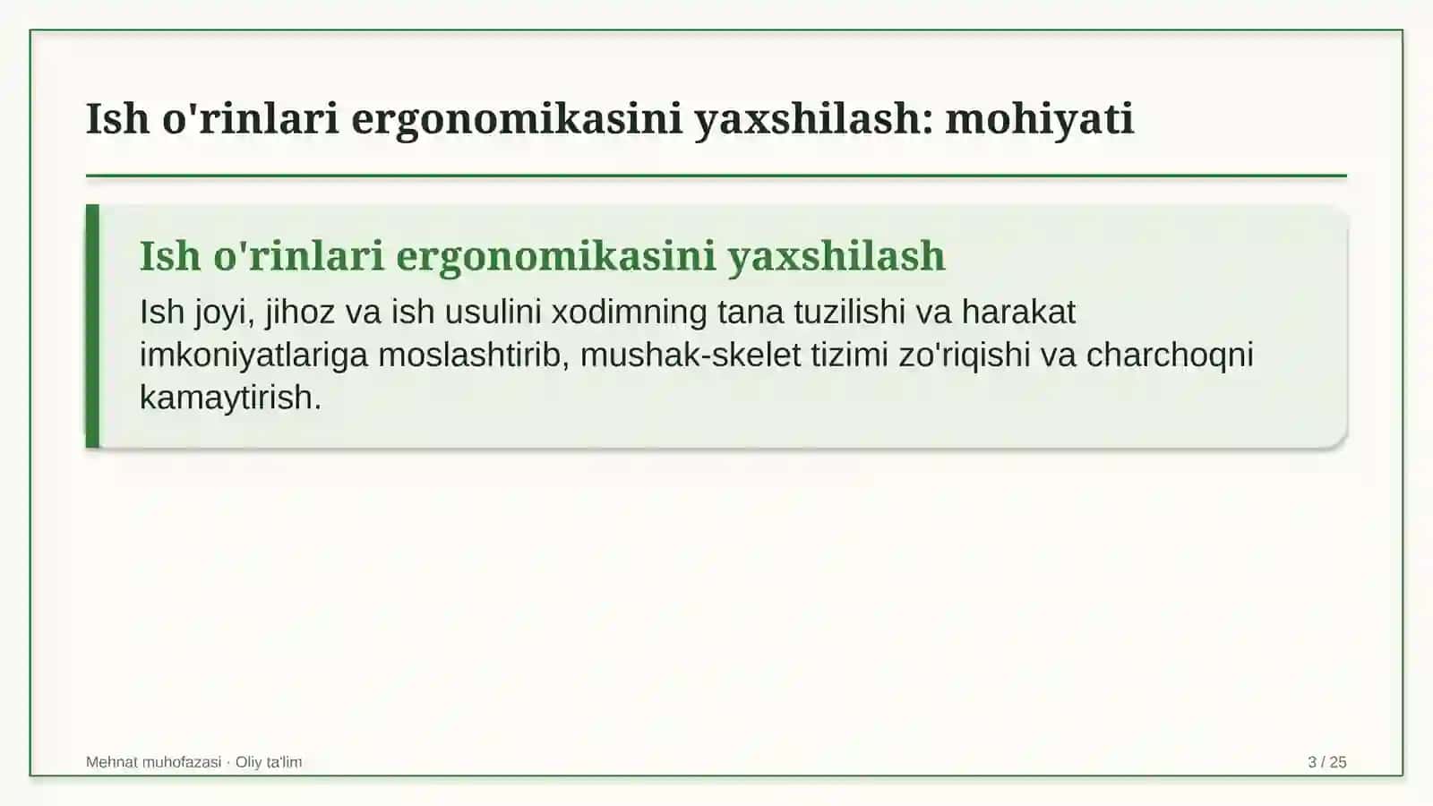 endokrinologiya dispanserlarida ish o'rinlari ergonomikasini yaxshilash 2898 3