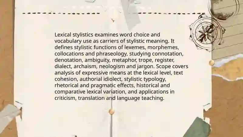 Lexical stylistics 3