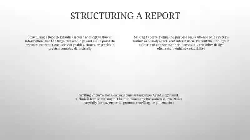 Making Reports 3