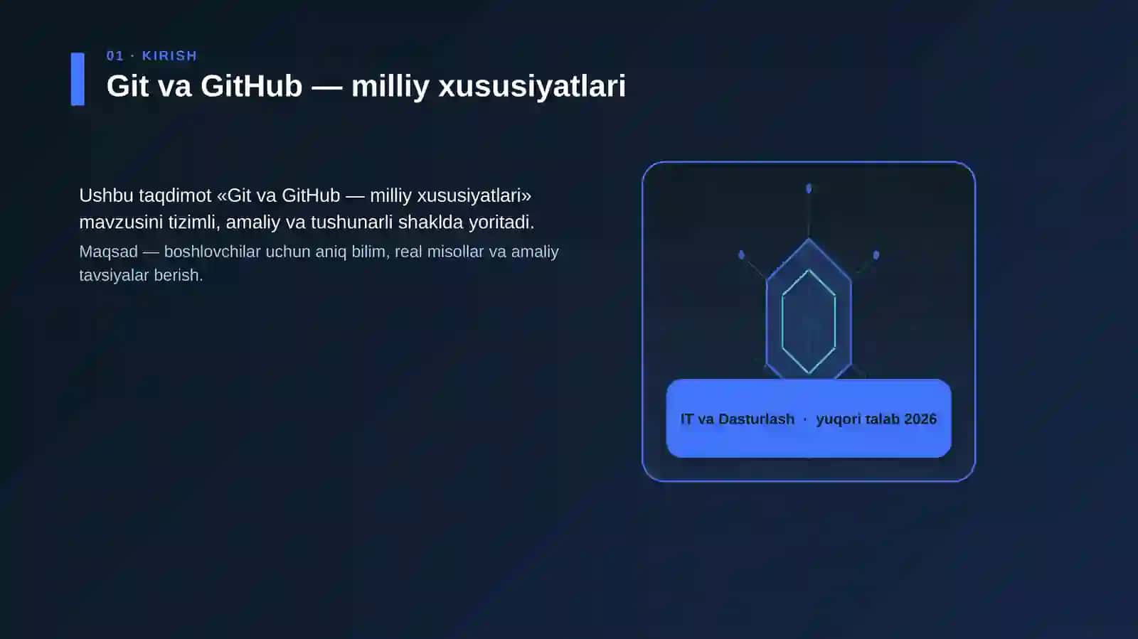 Git va GitHub — milliy xususiyatlari 3
