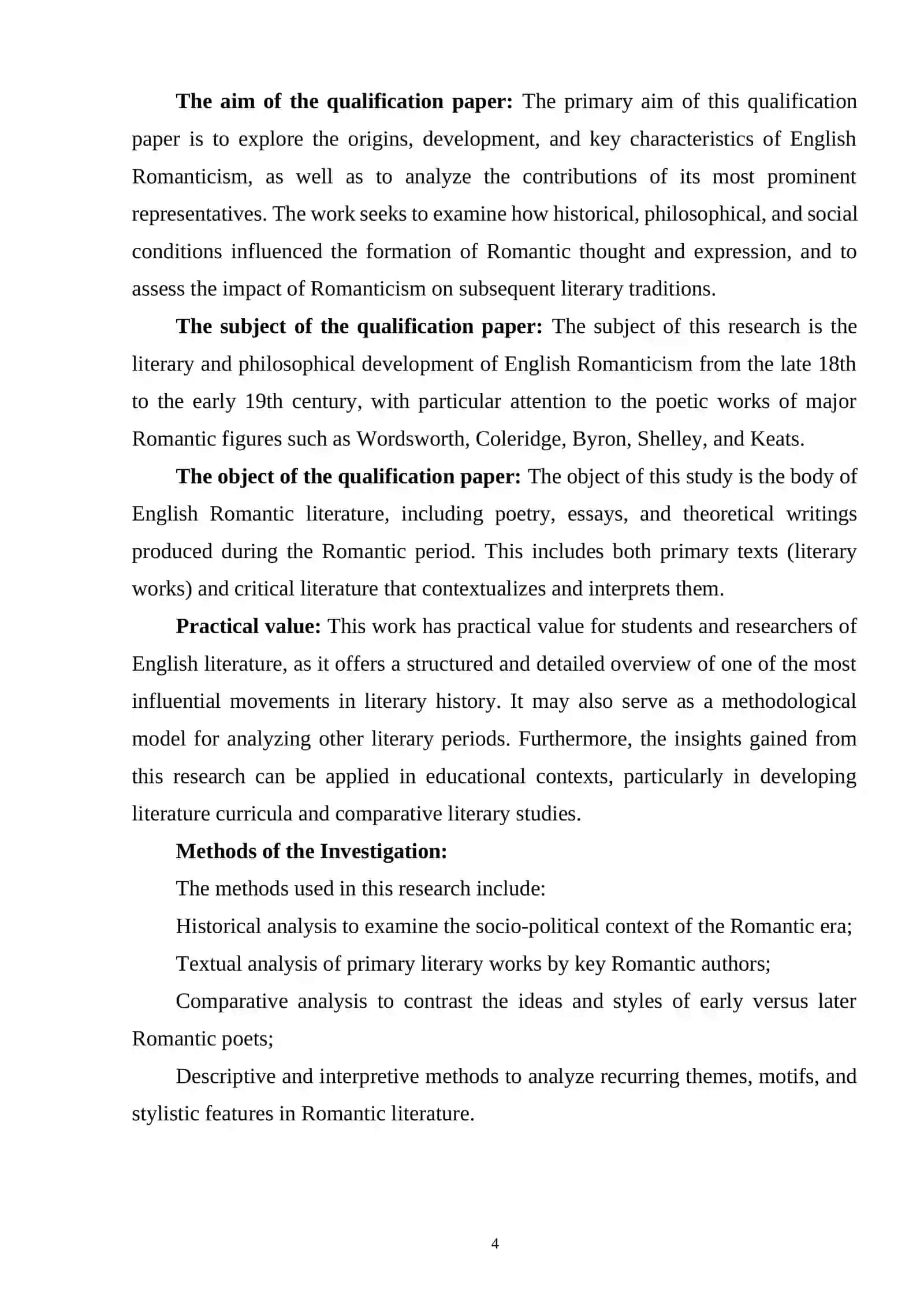 ENGLISH ROMANTICISM AND ITS DEVELOPMENT 3