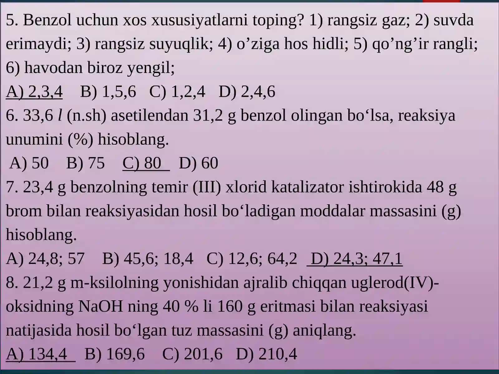 ORGANIK KIMYO (amaliymashg’ulot) 3