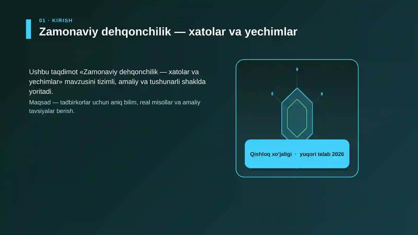 Zamonaviy dehqonchilik — xatolar va yechimlar 3
