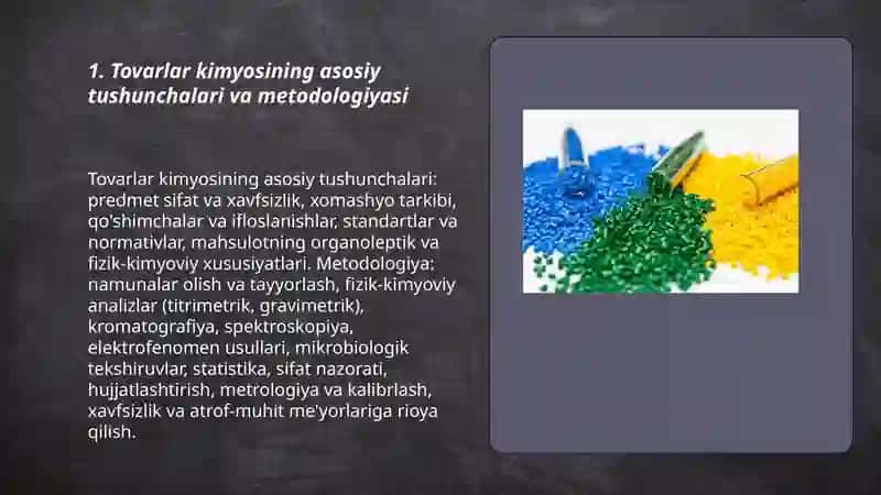Tovarlar kimyosi 3