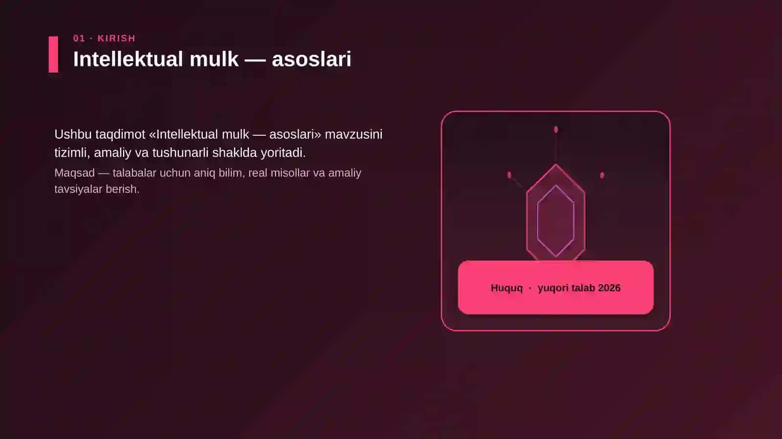 Intellektual mulk — asoslari 3