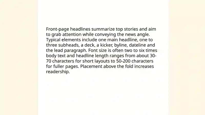 Front-page headlines 3
